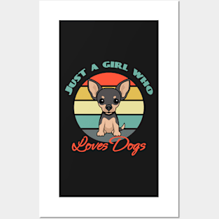 Just a Girl Who Loves Chihuahua Dog puppy Lover Cute Posters and Art